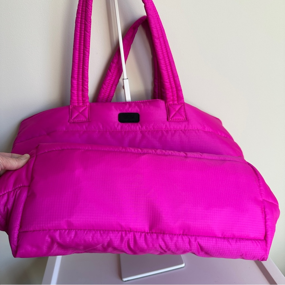 UGG Krystal Puffer Tote Bag Channel Quilted Pink Rock Rose - Picture 9 of 17
